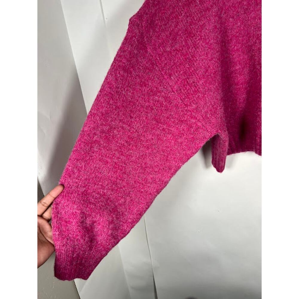 Anthropologie Pink Crewneck Fuzzy Knit Sweater - Picture 6 of 9